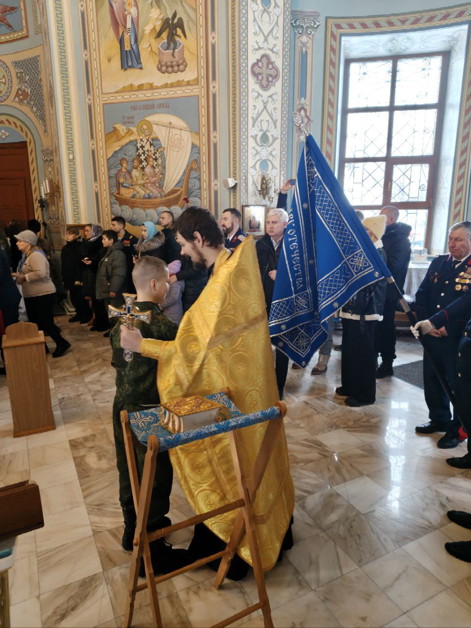 В Никольском храме с. Никольское-Гагарино посвятили в казачата-кадеты рузских кадетов